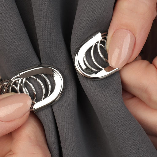 Подхват для штор «Кольцо», 2×23 см, цвет серебряный