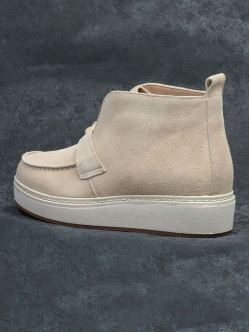 01-5172-5 BEIGE Ботинки женские демисезонные (натуральная замша, байка)