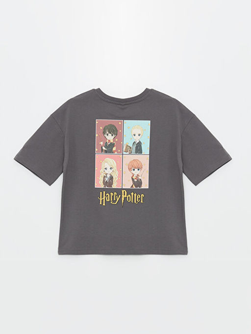 Bisiklet Yaka Harry Potter Bask?l? K?sa Kollu K?z ?ocuk Ti??rt - Waikiki фото 2
