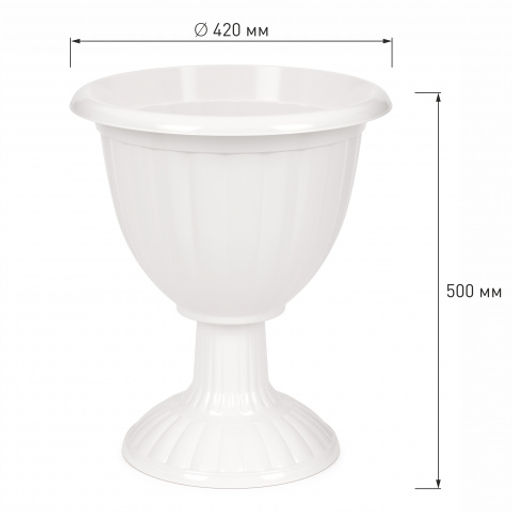 Вазон "Жасмин"18л на высокой ножке М1329 М1392