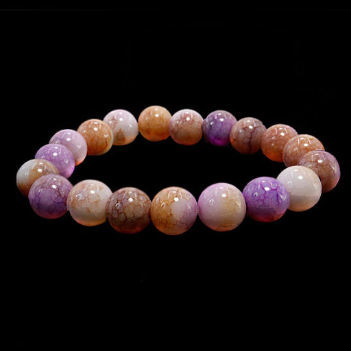 Браслет из камня 10мм Фиолетовый агат привлекает энергии удачи Свыше