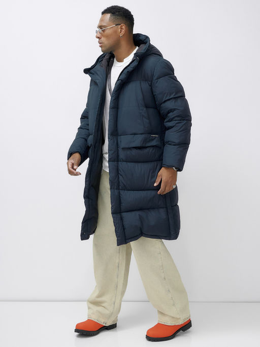 Парка MTFORCE мужская зимняя модная удлиненная спортивная темно-синего цвета 2416_1TS фото 18