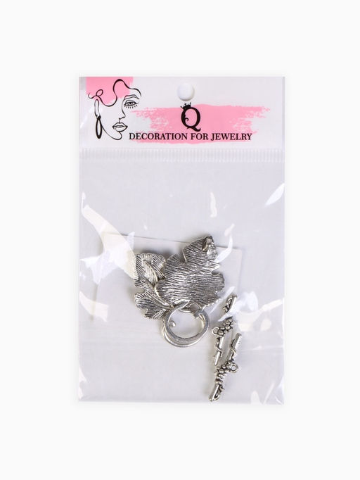 Замок-тогл Виноград, 36?23 мм, цвет тибетское серебро (набор 2 шт.)