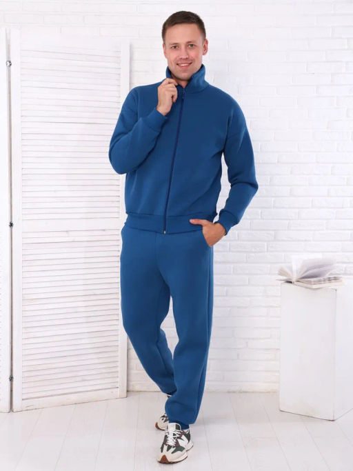 Роберт(индиго) костюм , 70% хлопок, 30% ПЭ