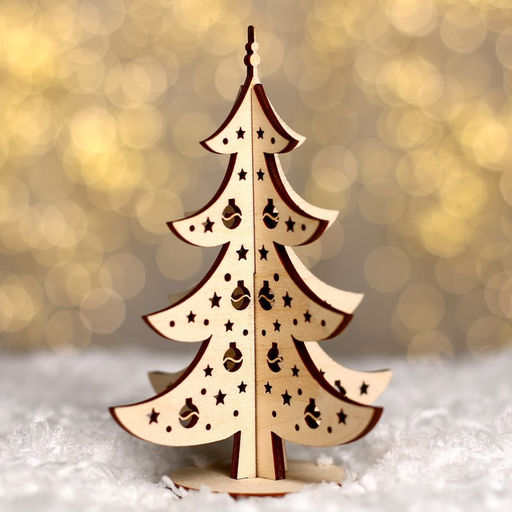 Цена за 2 шт. Модель из дерева «Ёлка сборная №7»
