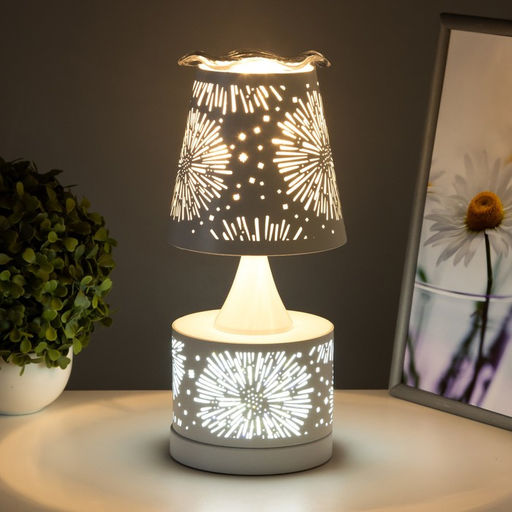 Аромалампа RISALUX «Салют», с подсветкой, Е27, 40 Вт, RGB, 13×13×30 см, белая