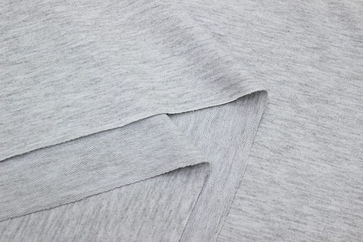 Футер 2-х нит. петля цв.Св.серый меланж, ш.1.9м, Пенье, хл-94%, лайкра-6%, 240гр/м.кв - Купава фото 3