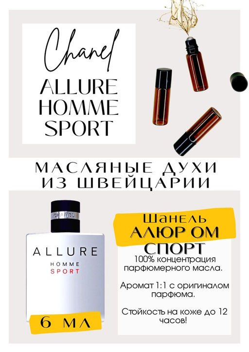 Масляные духи по мотивам Allure Homme Sport / Chanel - Get parfum фото 2