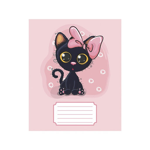 Цена за 10 шт. Тетрадь 12 листов в крупную клетку Милашки с бантиком, обложка мелованная бумага, ВД-лак, блок офсет, МИКС - Calligrata фото 3