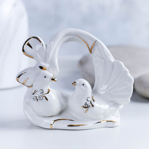 Статуэтка Влюбленные голуби 9 см / B2465 /уп 96/ - ГалеонТрейд фото 2