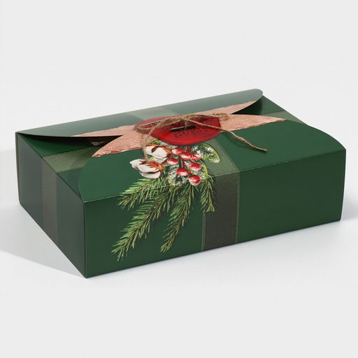 Коробка сборная Новогодняя посылка, 28 х 18 х 8 см - Дарите счастье фото 2