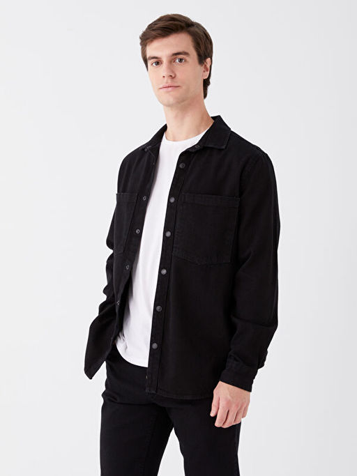 Standart Kal?p Erkek Jean Ceket