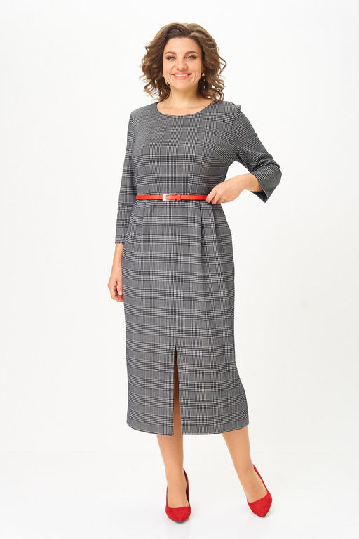 Платье Svetlana Style 2166 серый клетка