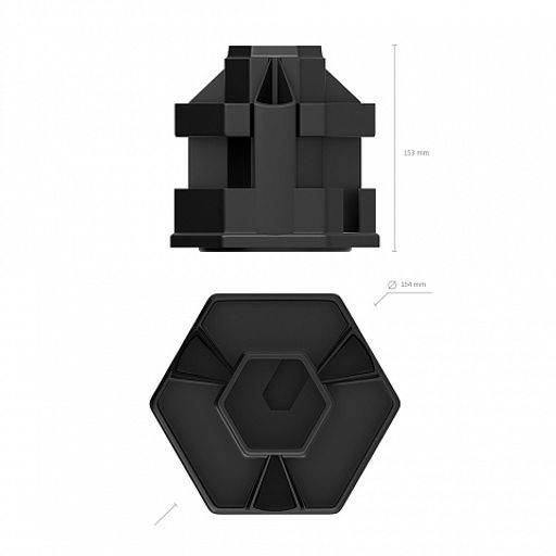 Цена за 1 шт. Подставка настольная вращающаяся пластиковая ErichKrause Office, Classic, черный  фото 4