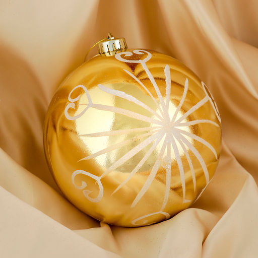 Ёлочный шар Сюита - солнышко, новогодний, d=15 см, золотистый