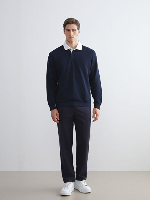 Polo Yaka Erkek Sweatshirt