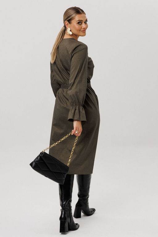 Платье ANELLI 1745 золотые струны  фото 7