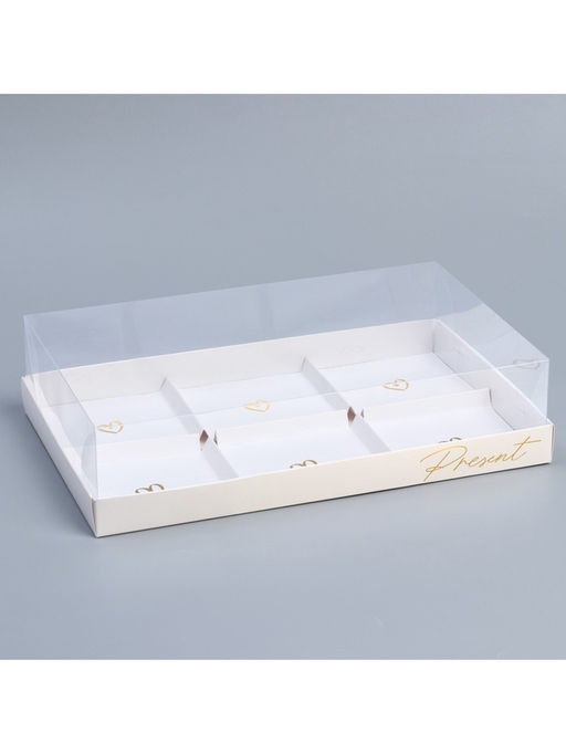 Цена за 5 шт. Коробка кондитерская для муссовых пирожных «Present», 27×17.8×6.5 см