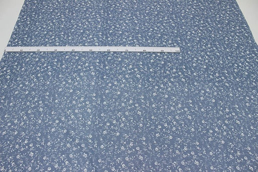 Поплин Роза Вьюнок цв.сине-серая дымка, СОРТ2, ш.1.5м, хлопок-100%, 105гр/м.кв - Купава фото 2