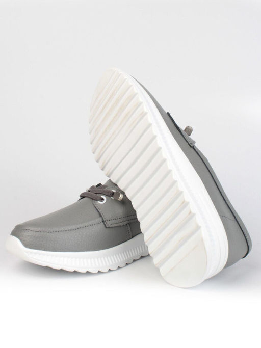 03-ZL-8861-1 DK. GRAY Полуботинки женские (натуральная кожа)