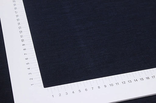 Лен с вискозой с эффектом мятости цв.Темный чернильно-синий, СОРТ2, ш.1.45м, лен-53%, вискоза-47% - Купава фото 4