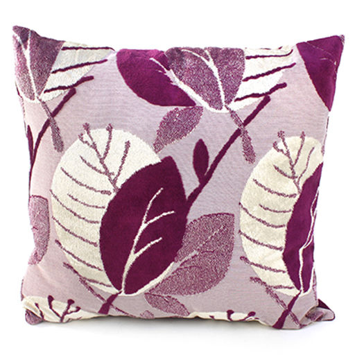 Наволочка декоративная 43х43см Листья сиреневый, рисунок двухсторонний, объемный на молнии (Китай) - Домашняя мода фото 5