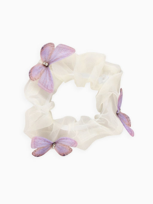 Цена за 2 шт. Резинка для волос «Бабочки» бежевая, Принцессы