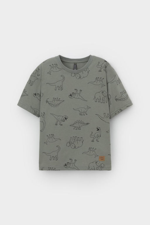 КР 302462-1/зеленый чай,динозавры к554 фуфайка (футболка) для мал - Crockid фото 2