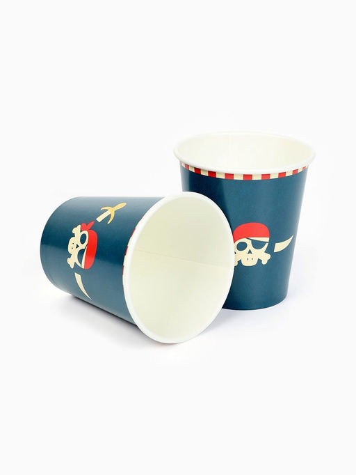 Цена за 10 шт. Стакан одноразовый бумажный «Пиратская вечеринка», 250 мл