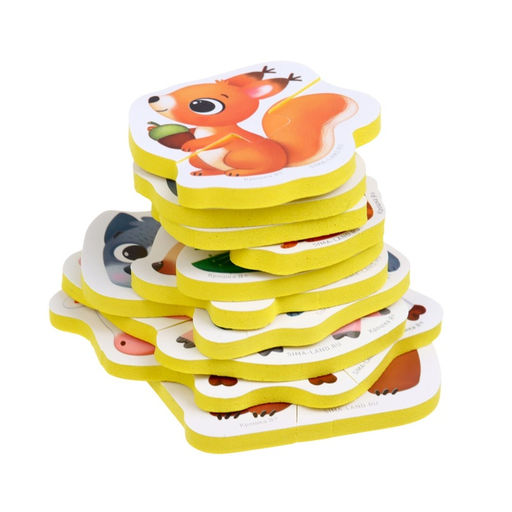 Пазлы мягкие, игрушка для ванной в сетке Крошка Я