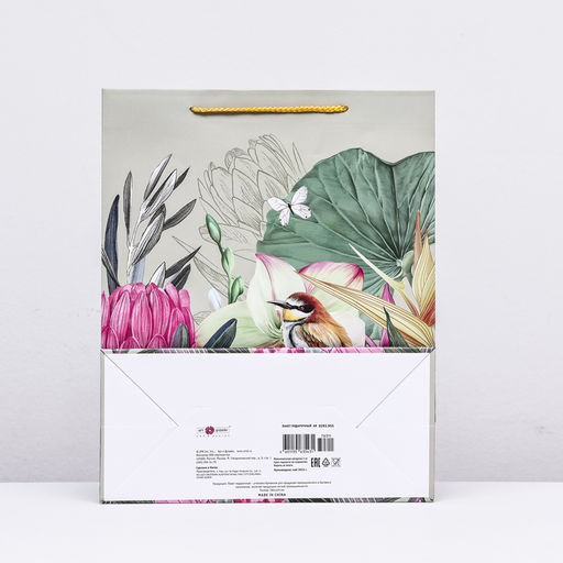 Пакет подарочный Птичка в цветах, 26 х 32 х 12 см - Simaland фото 2