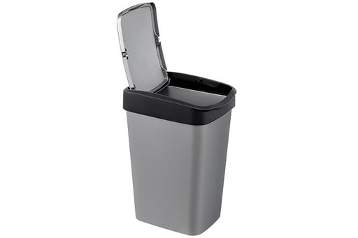 Ведро для мусора с подвижной крышкой 20 л 30*23,5*43 см Тандем сер.металлик/черный (842058) - Elan gallery фото 9