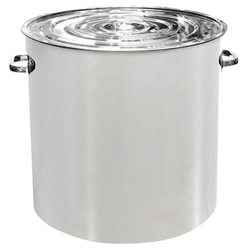 Цилиндр Бак из нержавеющей стали 150л, д60см h60см, крышка и ручки широкие нержавеющая сталь (Китай)