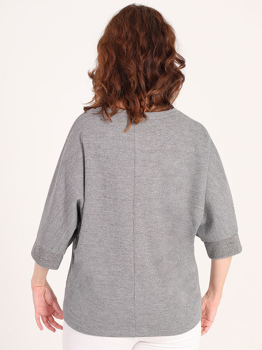 Блузка летучая мышь праздничная теплая - Almond фото 4