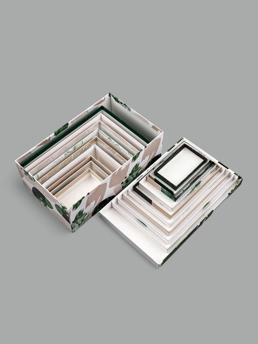 Набор коробок 10 в 1, упаковка подарочная, GREEN, 12?7?4 - 32.5?20?12.5 см