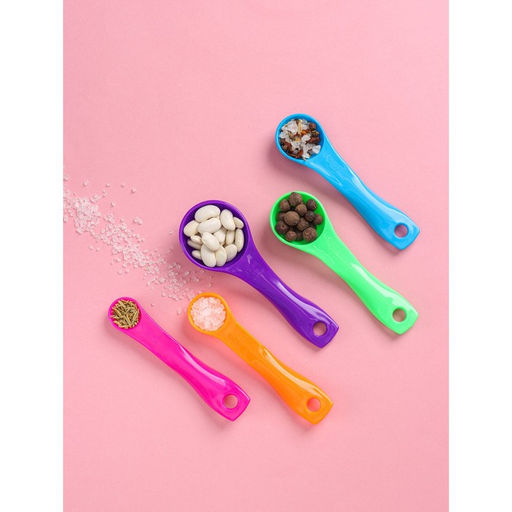 Цена за 3 шт. Набор мерных ложек Доляна «Креатив», 5 шт.: 1 мл, 2.5 мл, 5 мл, 7.5 мл, 15 мл, МИКС