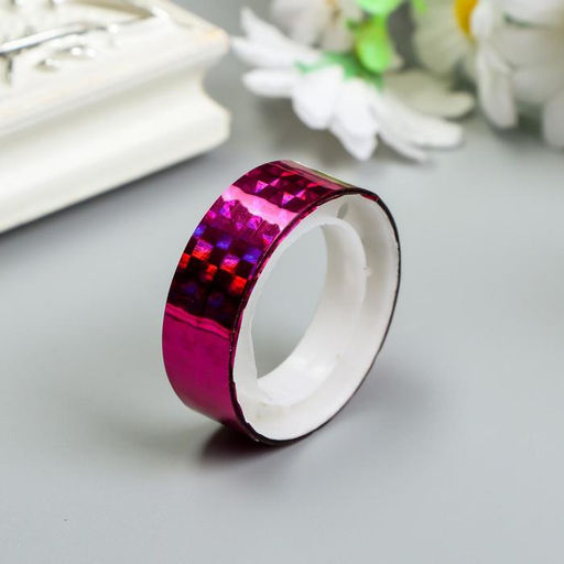 Клейкая лента декоративная голографический, ш. 1.2 см, дл. 2.4 м, набор 12 шт.