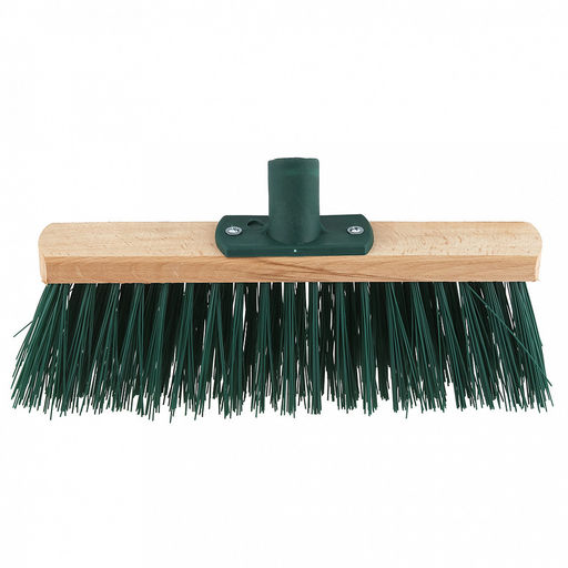 Щетка для пола деревянная 30см, втулка наклонная пластмассовая с резьбой д22мм, бук (Россия)