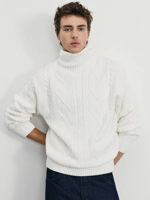 Свитер с орнаментом и высоким воротником / Zarina