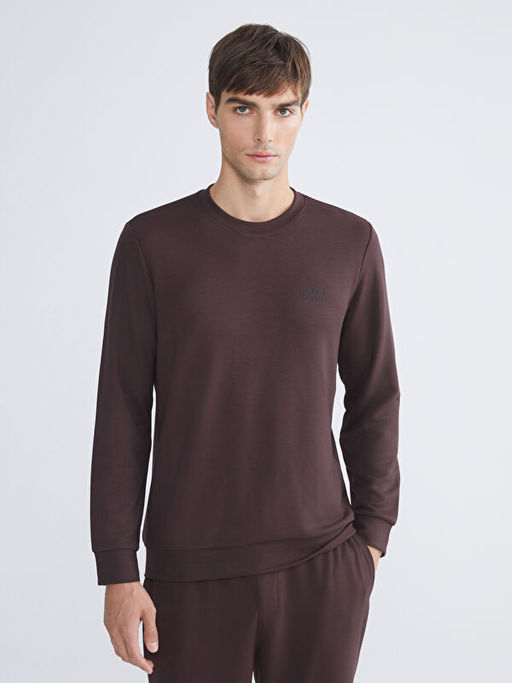 Bisiklet Yaka Erkek Sweatshirt