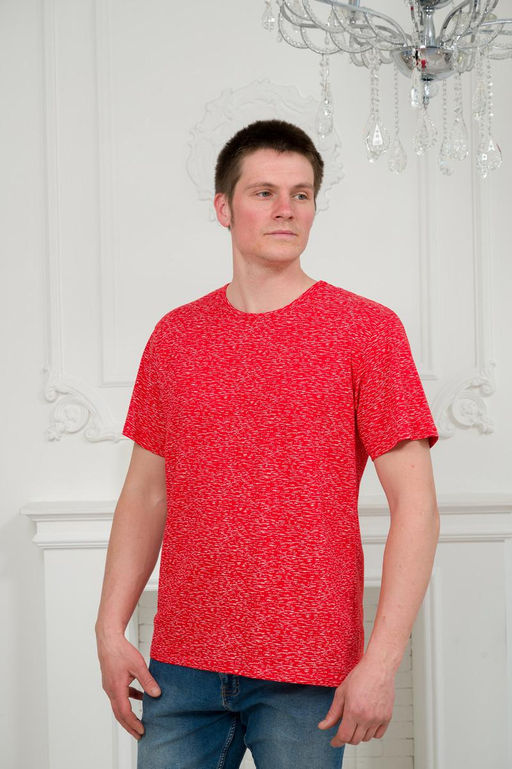 Футболка мужская из кулирки красный - Амадэль фото 3