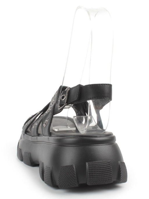 08-PEAG47-2 BLACK Босоножки женские (натуральная кожа)