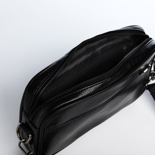 Сумка мужская через плечо, искусственная кожа, цвет чёрный - Simaland фото 4