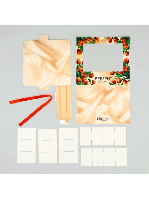 Цена за 5 шт. Коробка под 12 конфет с ячейками Подарок для тебя 18.5?13.5?3.5 см