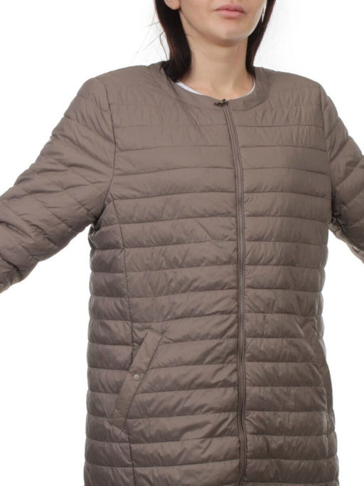 K-528 GRAY BEIGE Куртка демисезонная стеганая женская (70 гр. холлофайбер) - Fashion фото 2