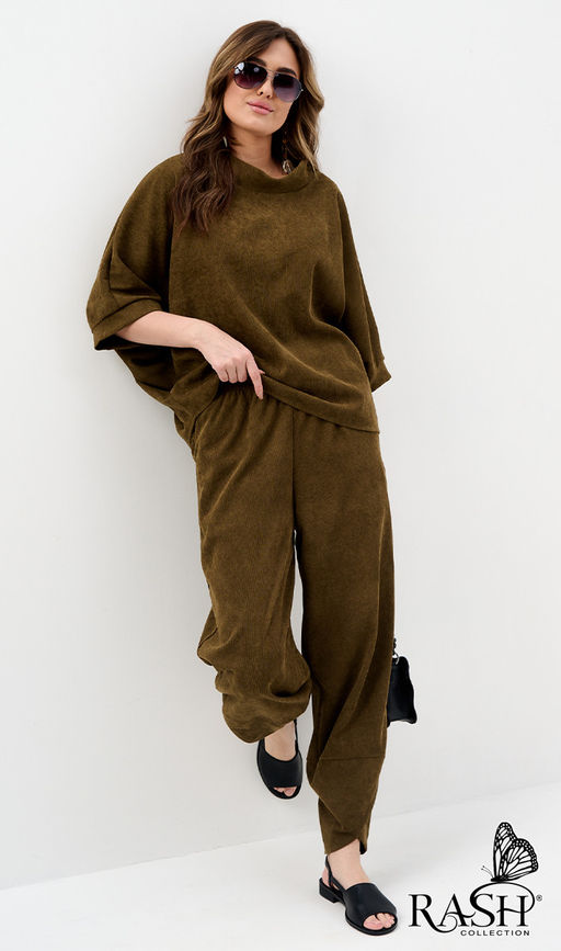 Костюм "Boho" микровельвет хаки Цвет:как на фото