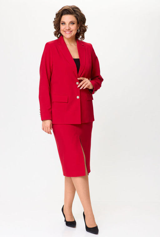 Костюм БелЭльСтиль 866/597 красный однотон  фото 5