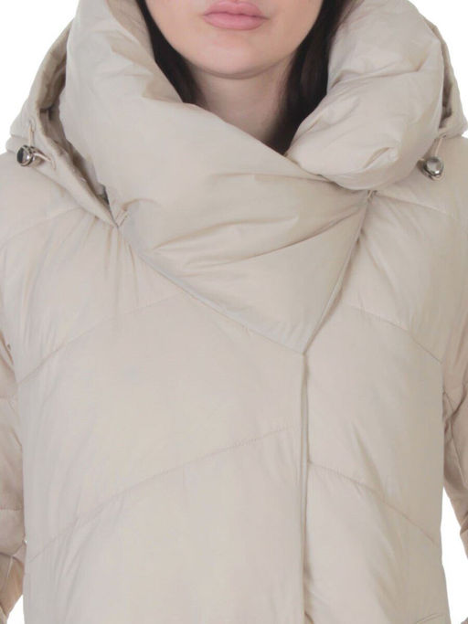 3067 BEIGE Пальто пуховое женское (утиный пух) - Fashion фото 4