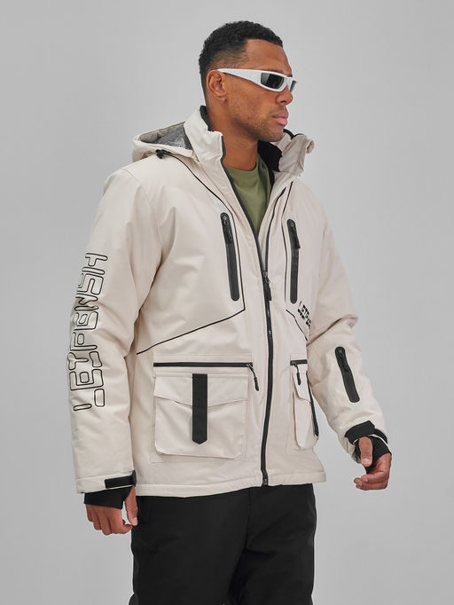 Горнолыжный костюм мужской зимний белого цвета 394Bl - Leifensh фото 15