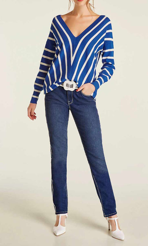 Пуловер, сине-белый - Ashley brooke фото 5